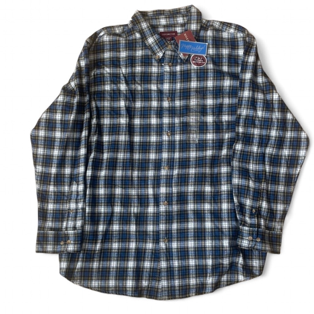 NWT Grunge Men’s XXL Long-sleeve Plaid Button Down Kurt Cobain Workwear Holiday